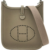 エルメス HERMES エヴリンTPM K刻 エトゥープ/シルバー金具 トリヨン レディース ショルダーバッグ