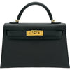 エルメス HERMES ミニケリー2 K刻 ブラック/ゴールド金具 エプソン レディース ショルダーバッグ