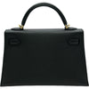 エルメス HERMES ミニケリー2 K刻 ブラック/ゴールド金具 エプソン レディース ショルダーバッグ