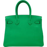 エルメス HERMES バーキン30 B刻 ヴェールコミック シルバー金具 トゴ レディース ハンドバッグ