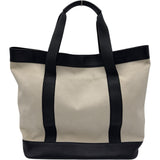 バレンシアガ BALENCIAGA ネイビートート 374767 アイボリー/ブラック キャンバス ユニセックス トートバッグ
