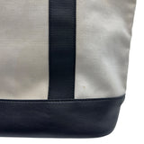 バレンシアガ BALENCIAGA ネイビートート 374767 アイボリー/ブラック キャンバス ユニセックス トートバッグ