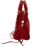バレンシアガ BALENCIAGA クラシックミニ シティ 300295 レッド シルバー金具 レザー レディース ハンドバッグ