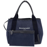 バレンシアガ BALENCIAGA ネイビーカバス S 339933 ネイビー キャンバス レディース ハンドバッグ