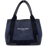 バレンシアガ BALENCIAGA ネイビーカバス S 339933 ネイビー キャンバス レディース ハンドバッグ