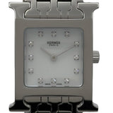 エルメス HERMES Hウォッチ HH1.210 ホワイトシェル ステンレススチール クオーツ レディース 腕時計