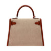 エルメス HERMES ケリー28 外縫い Y刻 ローズテキサス シルバー金具 トワル スイフト レディース ハンドバッグ ショルダーバッグ