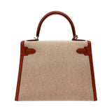 エルメス HERMES ケリー28 外縫い Y刻 ローズテキサス シルバー金具 トワル スイフト レディース ハンドバッグ ショルダーバッグ