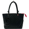 シャネル CHANEL カンボンライン トートラージ A25169 11番台 ブラック ラム レディース トートバッグ