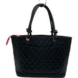 シャネル CHANEL カンボンライン トートラージ A25169 11番台 ブラック ラム レディース トートバッグ