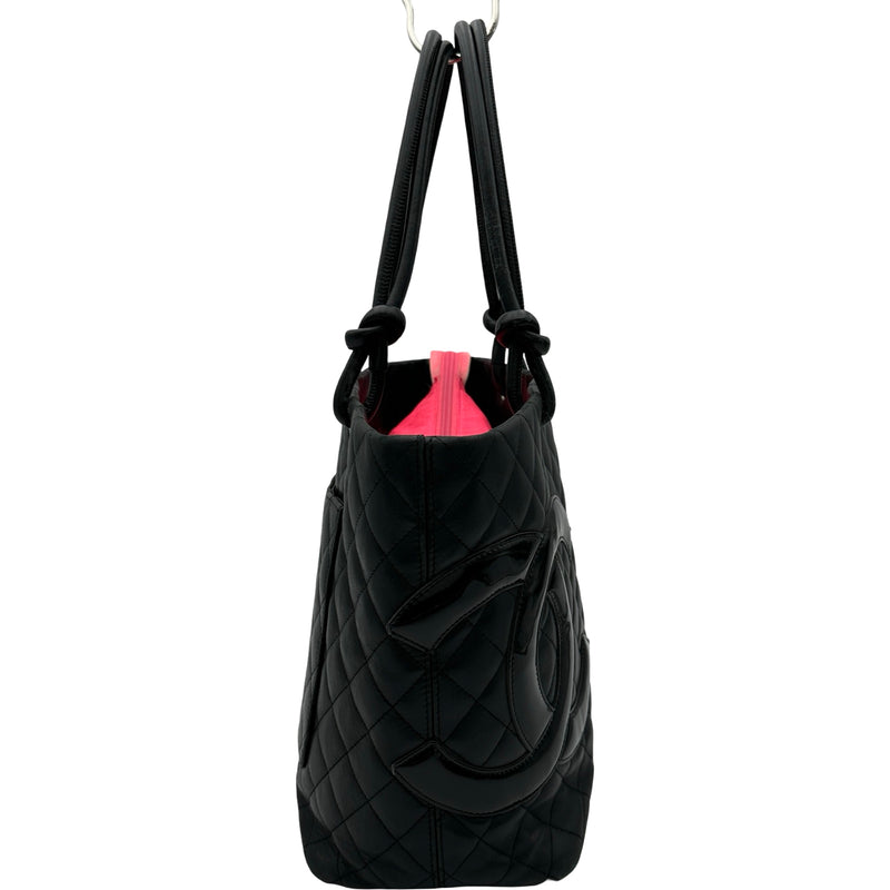 シャネル CHANEL カンボンライン トートラージ A25169 11番台 ブラック