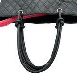 シャネル CHANEL カンボンライン トートラージ A25169 11番台 ブラック ラム レディース トートバッグ