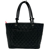 シャネル CHANEL カンボンライントートラージ A25169 9番台 ブラック/ホワイト ラム レディース トートバッグ