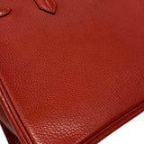 エルメス HERMES バーキン25 □J刻 ルージュカザック シルバー金具 シェーブル レディース ハンドバッグ