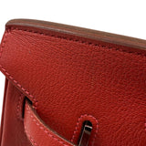 エルメス HERMES バーキン25 □J刻 ルージュカザック シルバー金具 シェーブル レディース ハンドバッグ