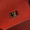 エルメス HERMES バーキン25 □J刻 ルージュカザック シルバー金具 シェーブル レディース ハンドバッグ