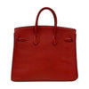 エルメス HERMES バーキン25 □J刻 ルージュカザック シルバー金具 シェーブル レディース ハンドバッグ
