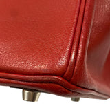 エルメス HERMES バーキン25 □J刻 ルージュカザック シルバー金具 シェーブル レディース ハンドバッグ