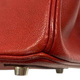 エルメス HERMES バーキン25 □J刻 ルージュカザック シルバー金具 シェーブル レディース ハンドバッグ