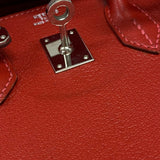 エルメス HERMES バーキン25 □J刻 ルージュカザック シルバー金具 シェーブル レディース ハンドバッグ
