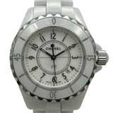 シャネル CHANEL J12 33mm H0968 ホワイト セラミック クオーツ レディース 腕時計