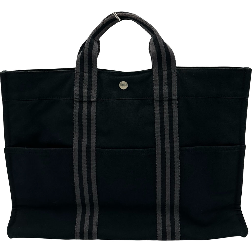 エルメス HERMES フールトゥMM ブラック トワル ユニセックス トート