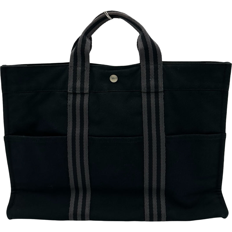 【極希少】 HERMES フールトゥ 本革 レザー トート MM ブラック エルメス HERMES フールトゥMM ブラック トワル ユニセックス トート