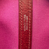 エルメス HERMES ガーデンパーティPM ▢J刻 ボルドー シルバー金具 トワル/ブッフル レディース ハンドバッグ