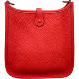 エルメス HERMES エヴリンTPM X刻印 ルージュピマン シルバー金具 トリヨン レディース ショルダーバッグ