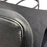 エルメス HERMES ガーデンパーティPM □G刻 ブラック トワル・ブッフル レディース ハンドバッグ