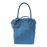 エルメス HERMES リンディ34 □R刻 ブルージーン シルバー金具 トリヨンクレマンス レディース ショルダーバッグ
