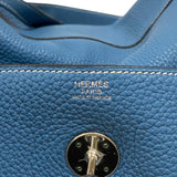 エルメス HERMES リンディ34 □R刻 ブルージーン シルバー金具 トリヨンクレマンス レディース ショルダーバッグ
