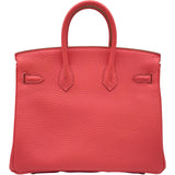 エルメス HERMES バーキン25 □Q刻印 ローズリップスティック シルバー金具 トゴ レディース ハンドバッグ