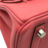 エルメス HERMES バーキン25 □Q刻印 ローズリップスティック シルバー金具 トゴ レディース ハンドバッグ