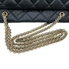シャネル CHANEL 2.55 チェーンえいハンドバッグ 15番台 ブラック×ゴールド金具 エイジドカーフ レディース ハンドバッグ