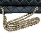 シャネル CHANEL 2.55 チェーンえいハンドバッグ 15番台 ブラック×ゴールド金具 エイジドカーフ レディース ハンドバッグ