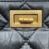 シャネル CHANEL 2.55 チェーンえいハンドバッグ 15番台 ブラック×ゴールド金具 エイジドカーフ レディース ハンドバッグ
