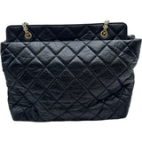 シャネル CHANEL 2.55 チェーンえいハンドバッグ 15番台 ブラック×ゴールド金具 エイジドカーフ レディース ハンドバッグ