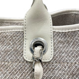 シャネル CHANEL ドーヴィルショッピングバッグ AS3351 ベージュシルバー金具 ウール レディース ハンドバッグ