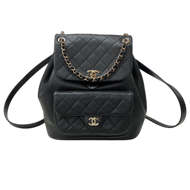 シャネル CHANEL マトラッセ バッグパック AS3618 ブラック ゴールド
