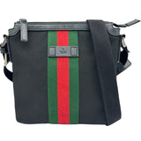 グッチ GUCCI シェリーライン ショルダーバッグ 471454 ブラック ナイロン レディース ショルダーバッグ