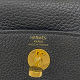 エルメス HERMES リンディミニ B刻 ブラック ゴールド金具 トリヨンクレマンス レディース ショルダーバッグ