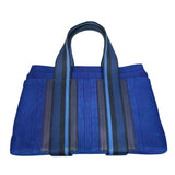 エルメス HERMES トロカホリゾンタル ブルー トワル レディース ハンドバッグ