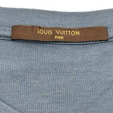 ルイ・ヴィトン LOUIS VUITTON フロッキークロスロゴ半袖Tシャツ HBY05W ブルー コットン メンズ 半袖Ｔシャツ