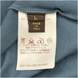 ルイ・ヴィトン LOUIS VUITTON フロッキークロスロゴ半袖Tシャツ HBY05W ブルー コットン メンズ 半袖Ｔシャツ