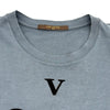 ルイ・ヴィトン LOUIS VUITTON フロッキークロスロゴ半袖Tシャツ HBY05W ブルー コットン メンズ 半袖Ｔシャツ