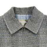 シャネル CHANEL ココマークボタンジップアップツイードジャケット P64019 ブラック ツイード レディース その他アウター