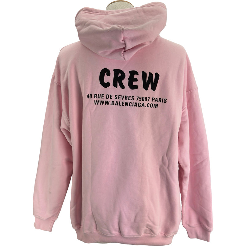 バレンシアガ BALENCIAGA CREWロゴプルオーバーパーカー 578135 ピンク