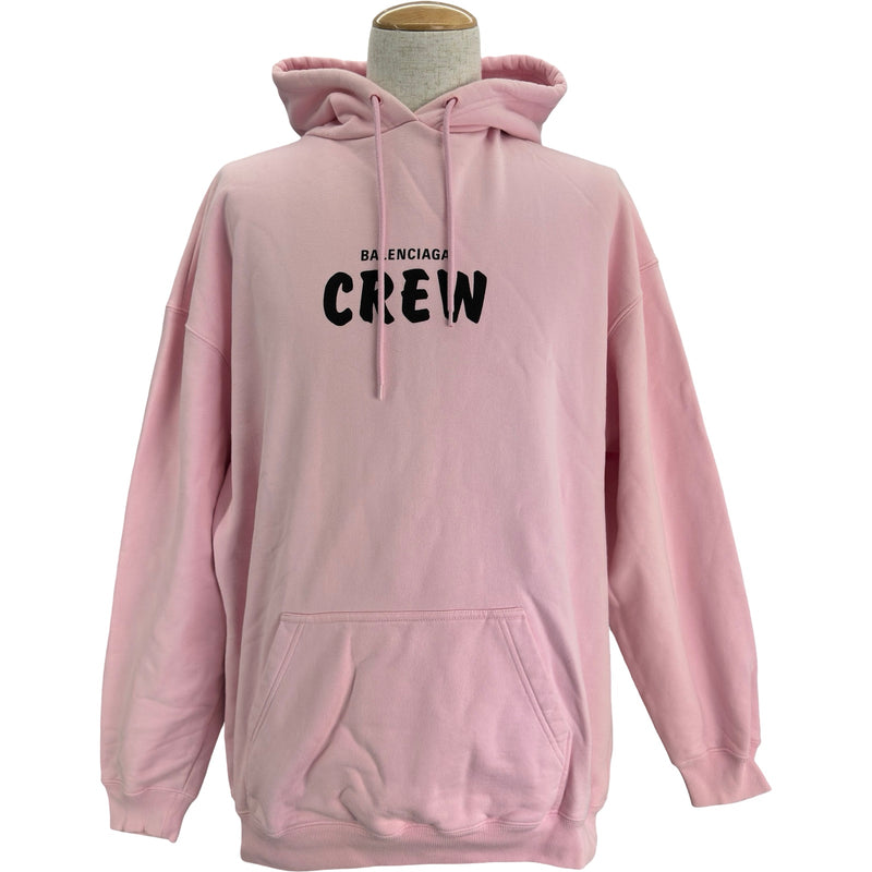 バレンシアガ BALENCIAGA CREWロゴプルオーバーパーカー 578135 ピンク