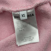 バレンシアガ BALENCIAGA CREWロゴプルオーバーパーカー 578135 ピンク コットン メンズ パーカー